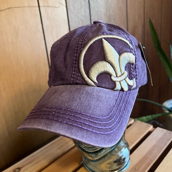 Matte Purple Fleur de Lis Cap - Picture 7 of 10